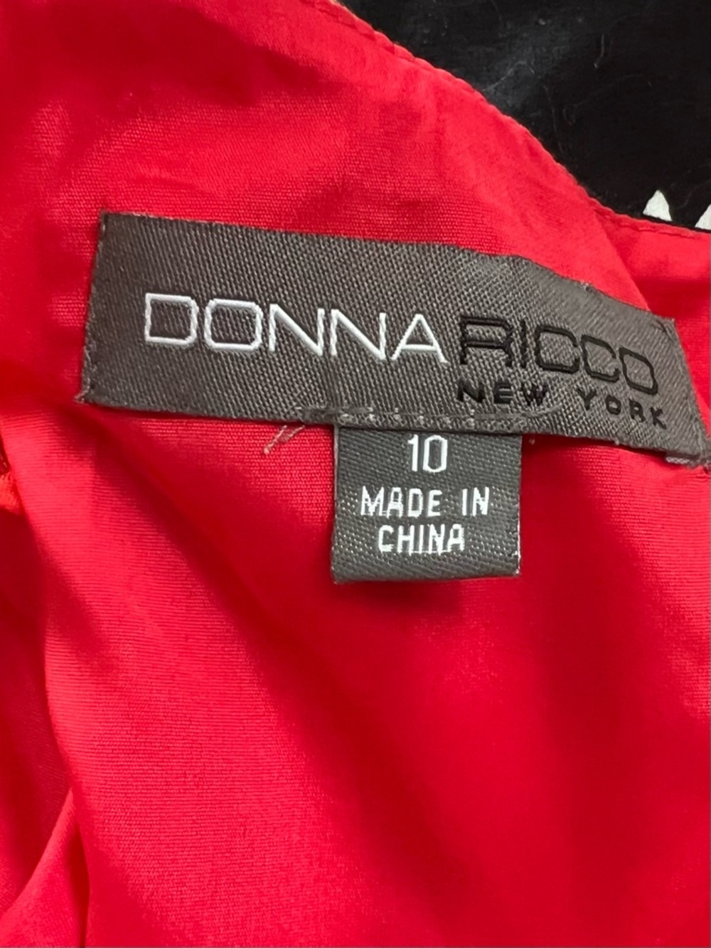 Donna Ricco Floral Print Black, Orange & Red Short Sleeve Dress Size 10 - Picture 10 of 12